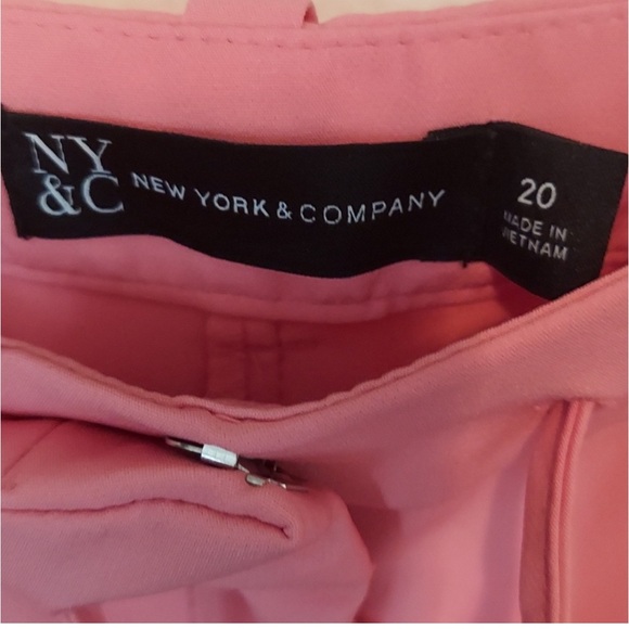 Size 20, New York and Company NYC, NWT flamingo, pink slacks. - Picture 2 of 7